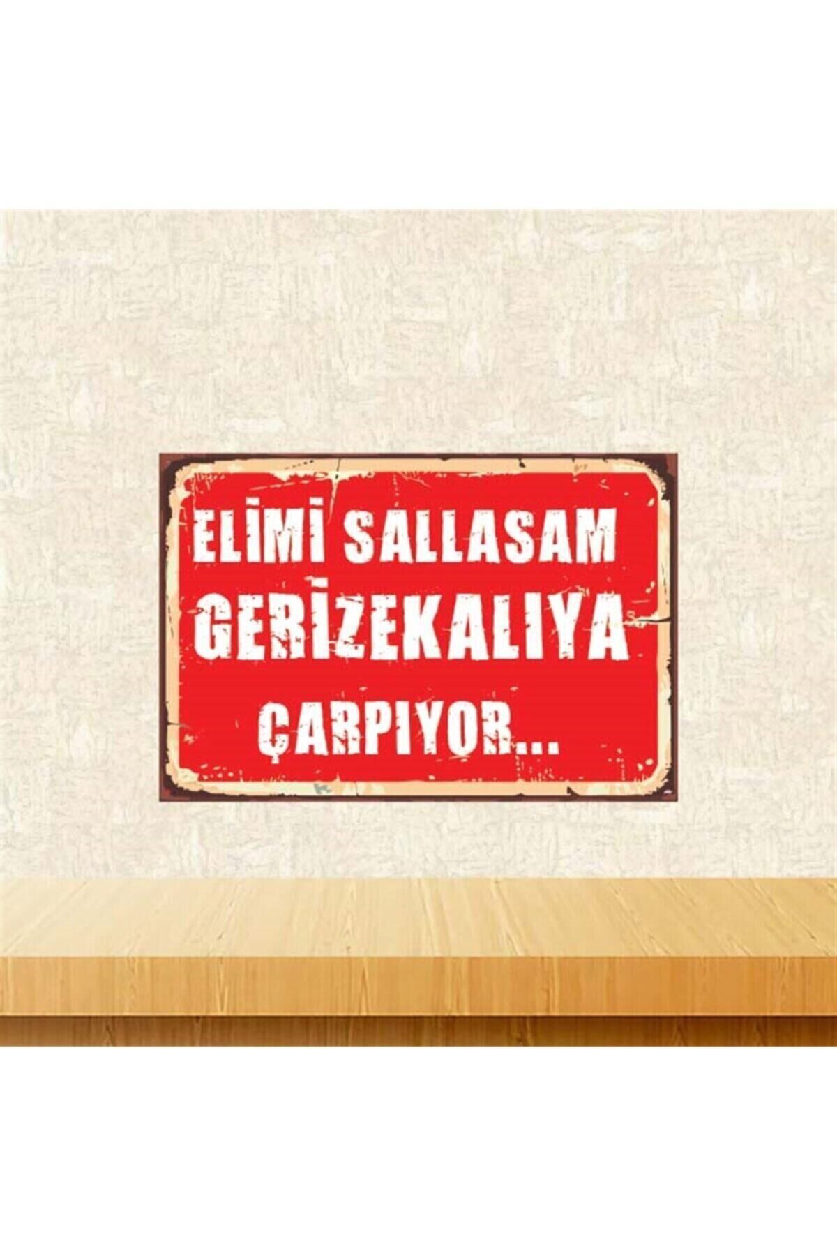 Elimi Sallasam Retro Ahşap Poster 20 30 cm Tkfx4124
