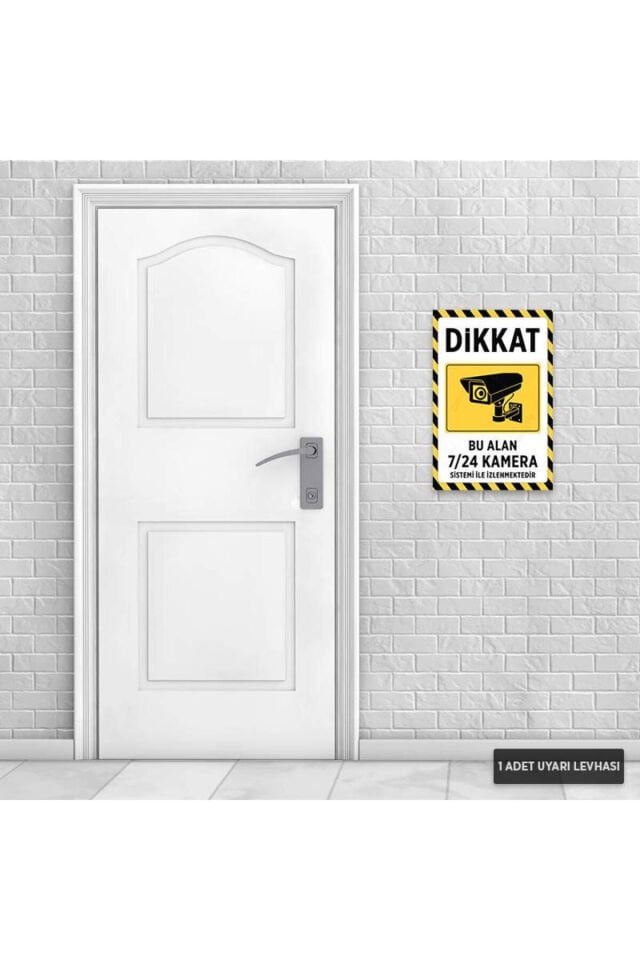 U1102 - Bu Alan 7/24 Kamera Sistemi ile İzlenmektedir Dekota Uyarı Levhası (20x30cm)