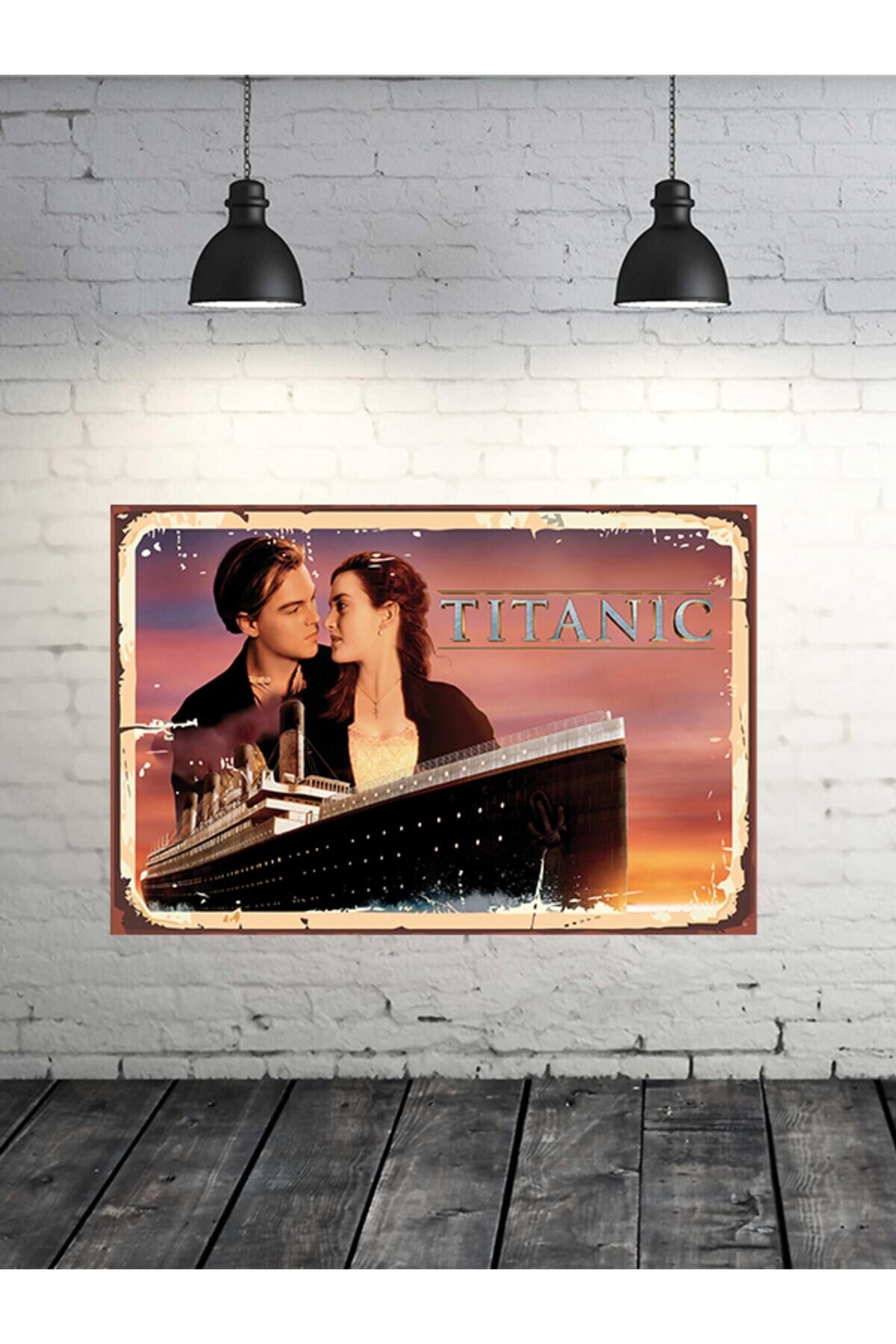 Leonardo DiCaprio & Kate Winslet Titanic 20x30 Cm Retro Ahşap Tablo