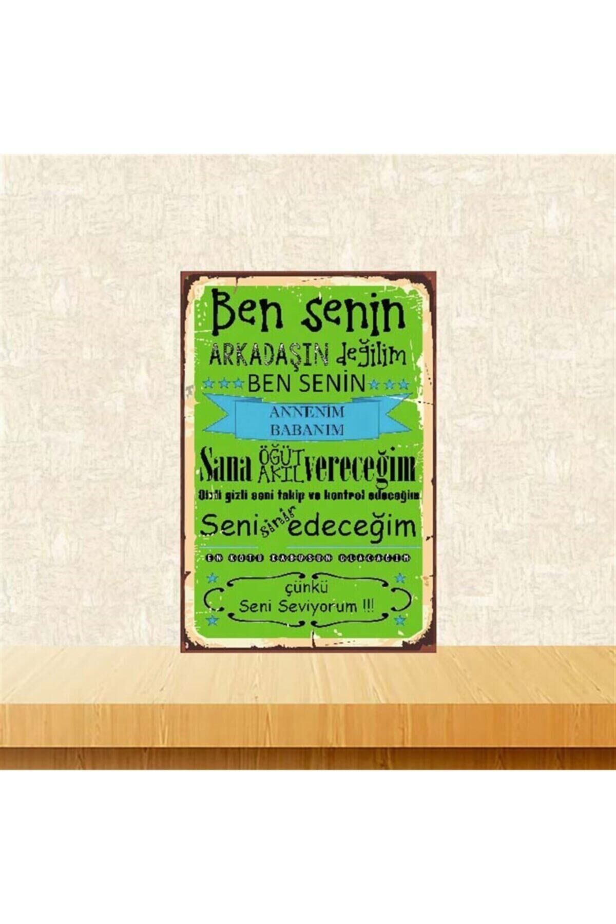Sana Öğüt Akıl Vereceğim Retro Ahşap Poster 20-30 cm
