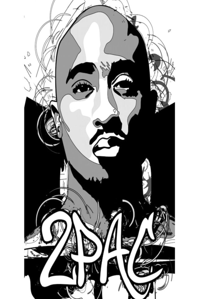 Tupac 6'lı Ahşap Duvar Poster Seti - Hbb Özel Seri