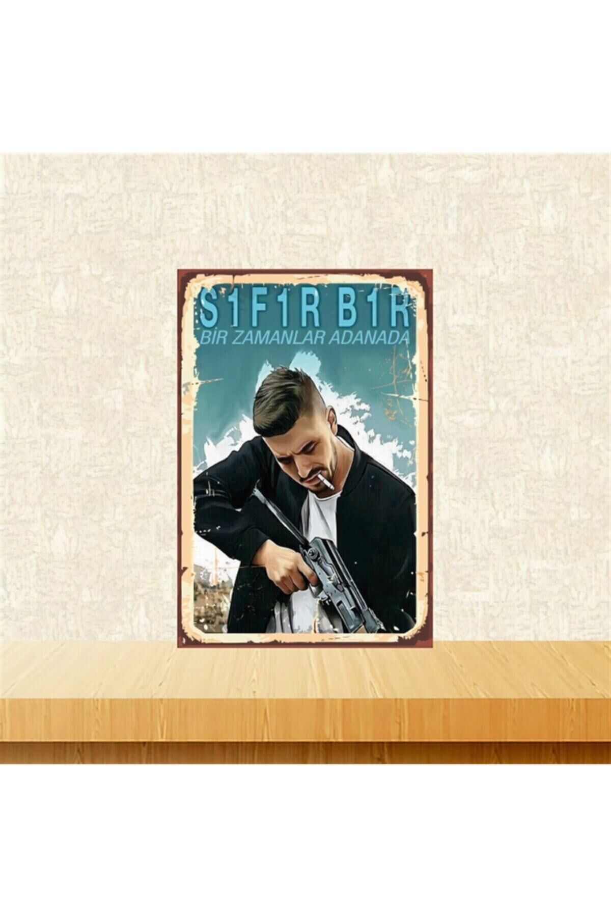 Bir Zamanlar Adanada Sıfır Bir 20-30 Cm Retro Ahşap Tablo Tkfx5086