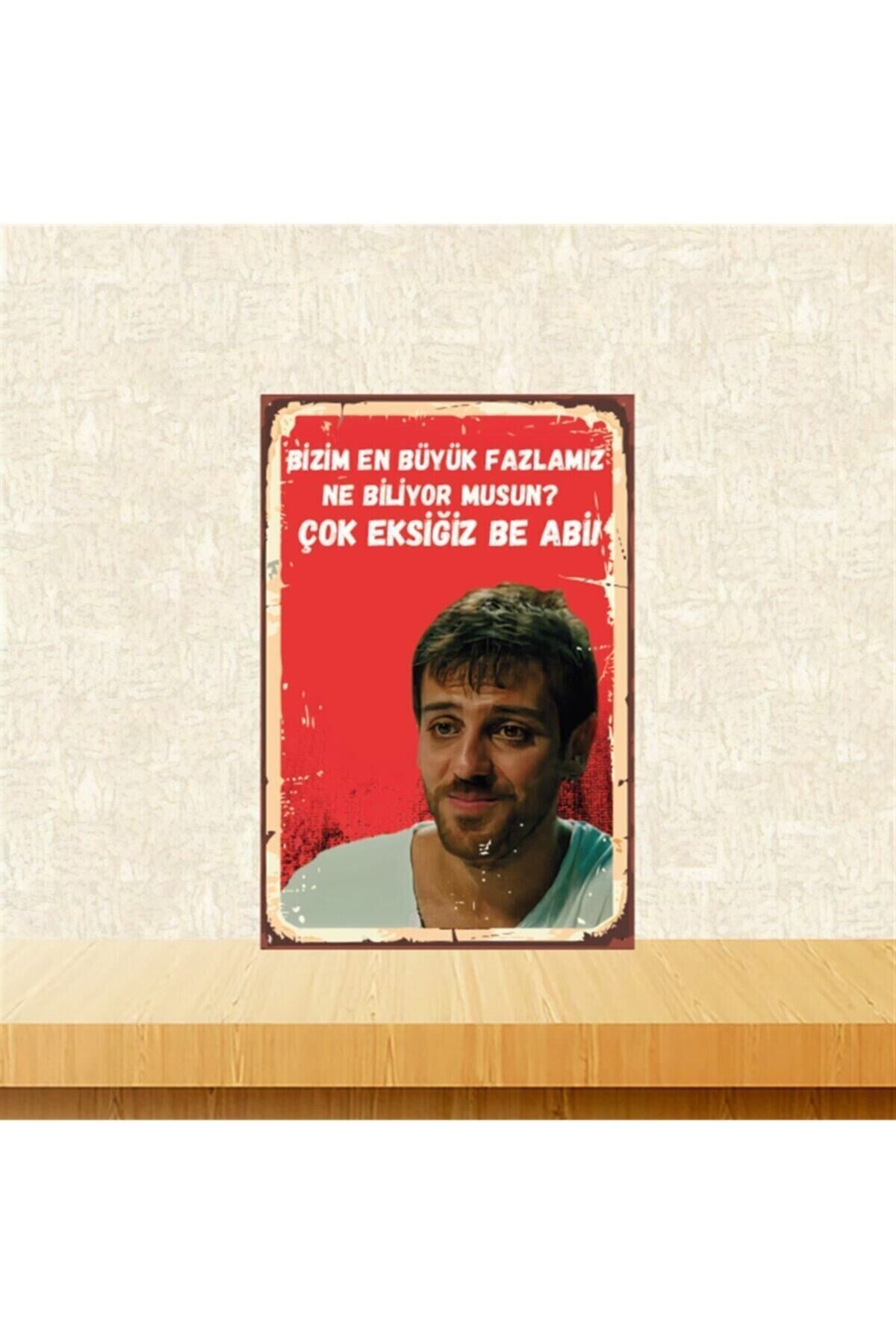 Ulan Istanbul Çok Eksiğiz Be Abi 20-30 Cm Retro Ahşap Tablo Tkfx4534