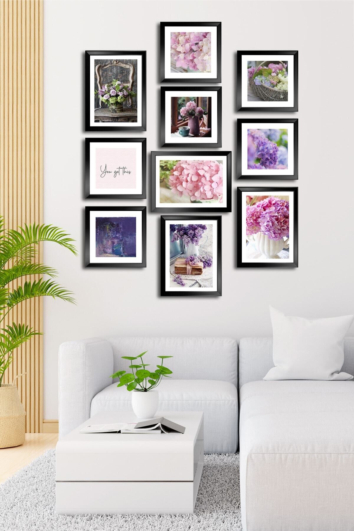 10 Parçalı Çerçeve Görünümlü Mdf Tablo Seti Flm148