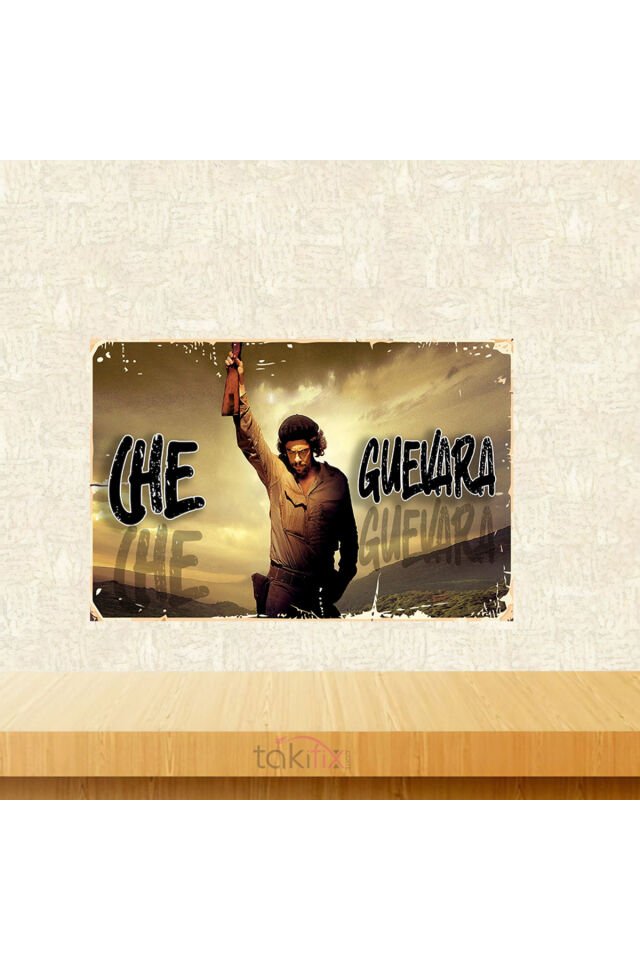 Che Guevara Tasarımlı 20x30 Cm Retro Ahşap Tablo
