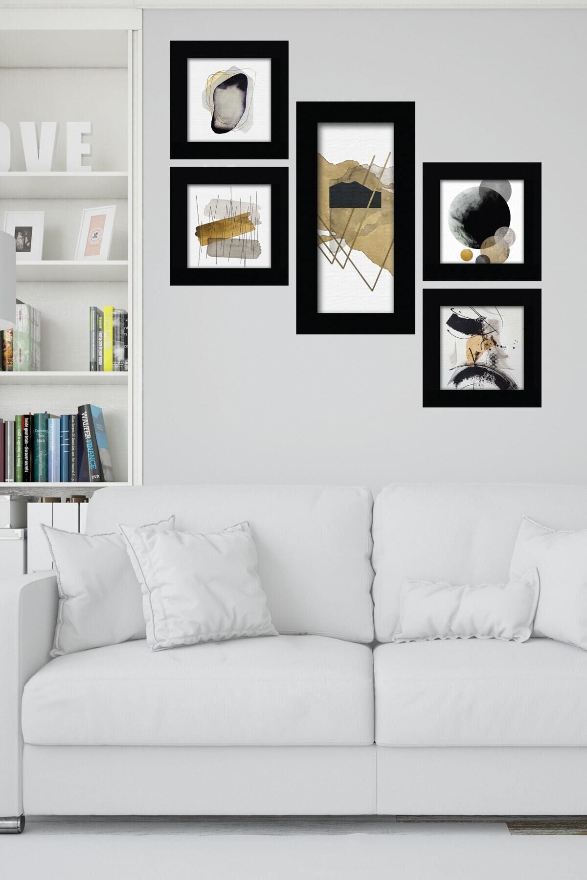 Collage Style 5 Parçalı Mdf Tablo Atf234