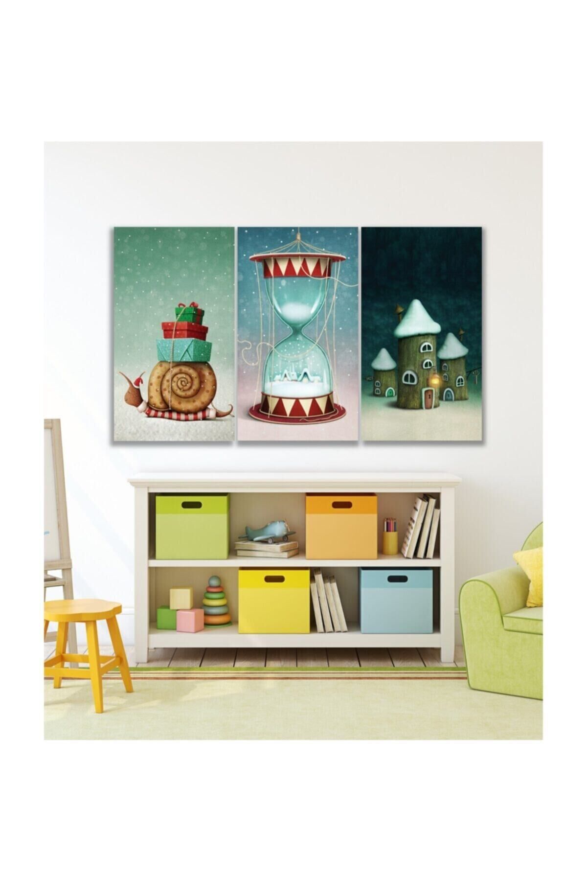 Hediyelik,dekoratif- Çocuk Odası Concept 3 Parça Mdf Tablo