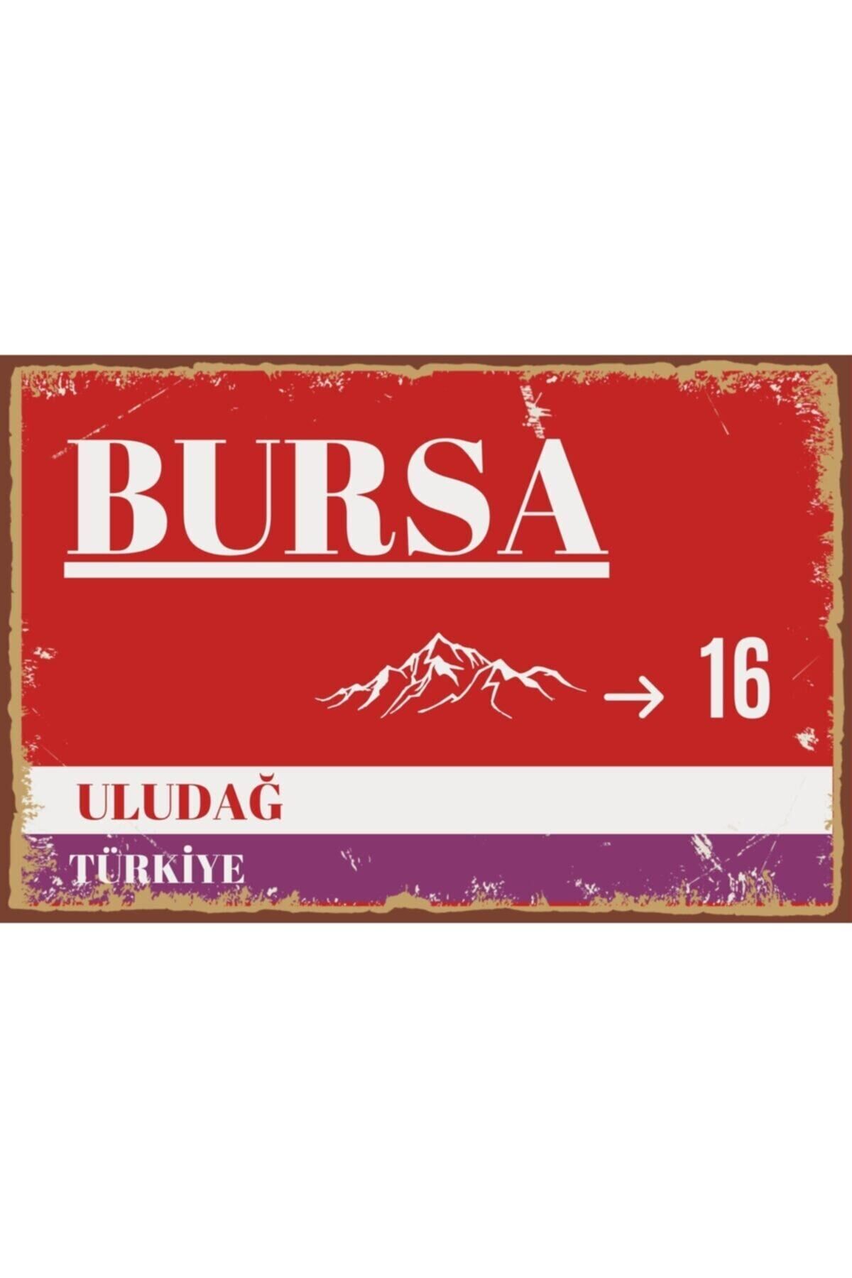 Bursa Tabelası Görselli Retro Ahşap Poster