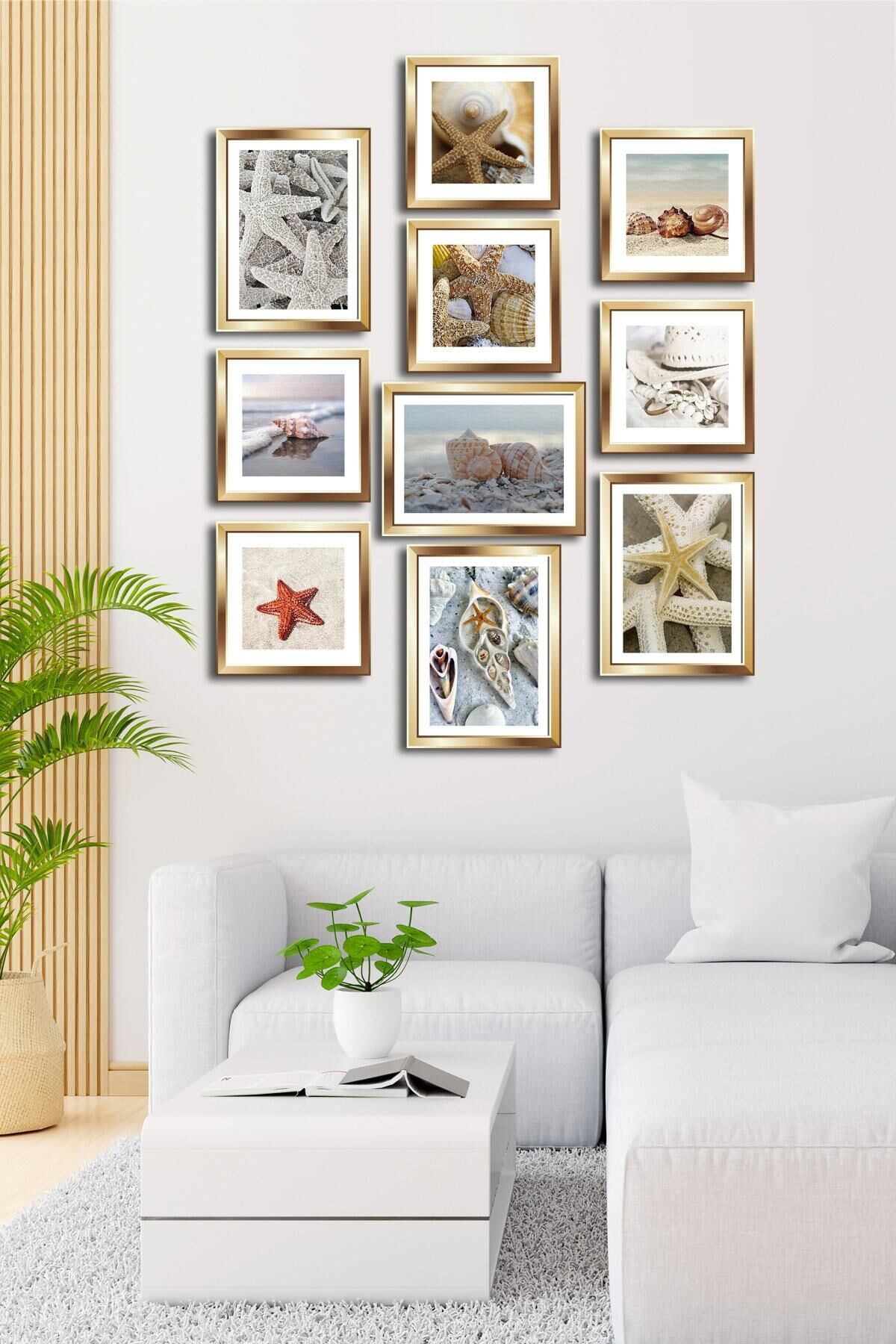 10 Parçalı Çerçeve Görünümlü Mdf Tablo Seti Flm110