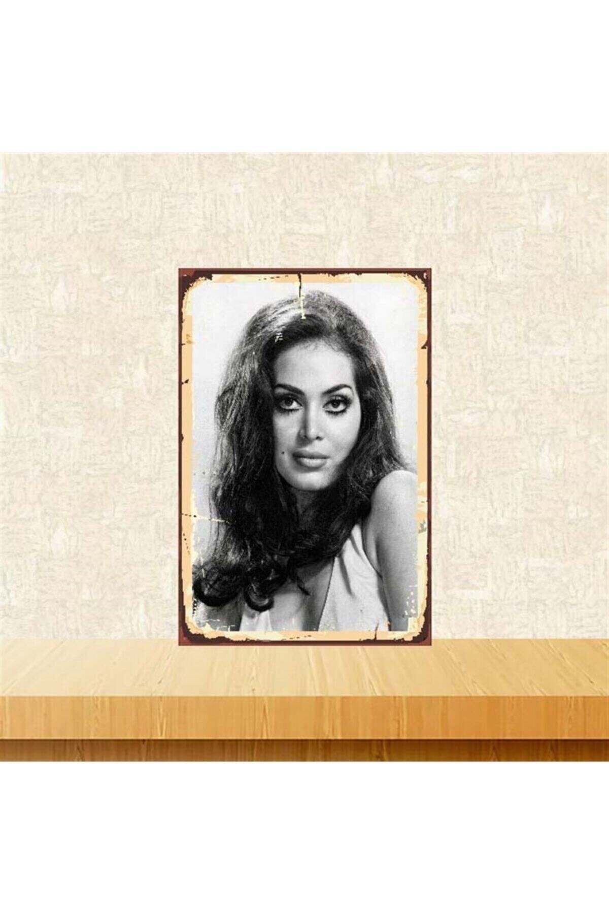 Türkan Şoray 20x30 Cm Retro Ahşap Poster Tkfx3969