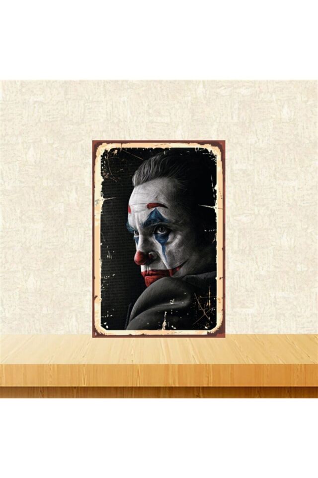 Joker Joaquin Phoenix 20-30 Cm Retro Ahşap Tablo Tkfx5073