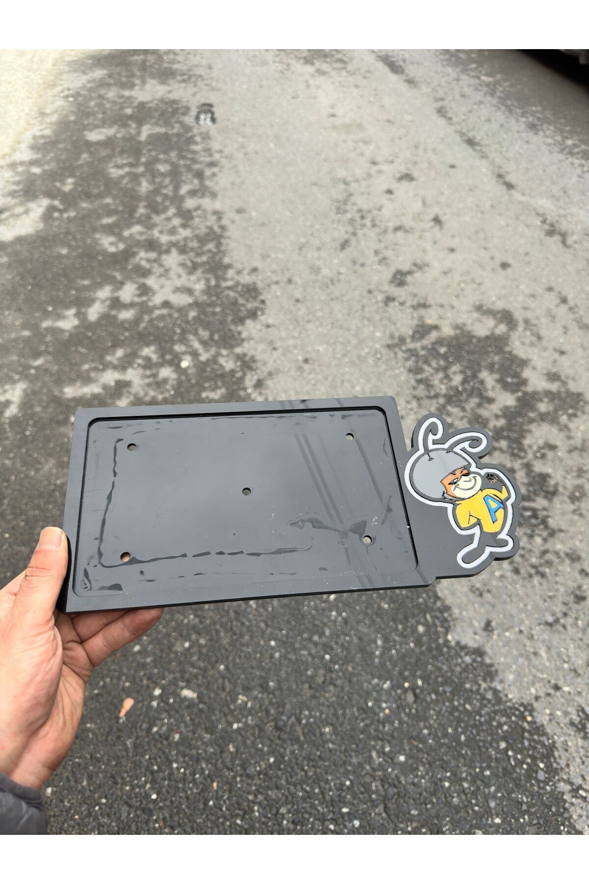 Motorsiklet Pleksi Plakalık ÖZEL TASARIM (ATOM KARINCA)