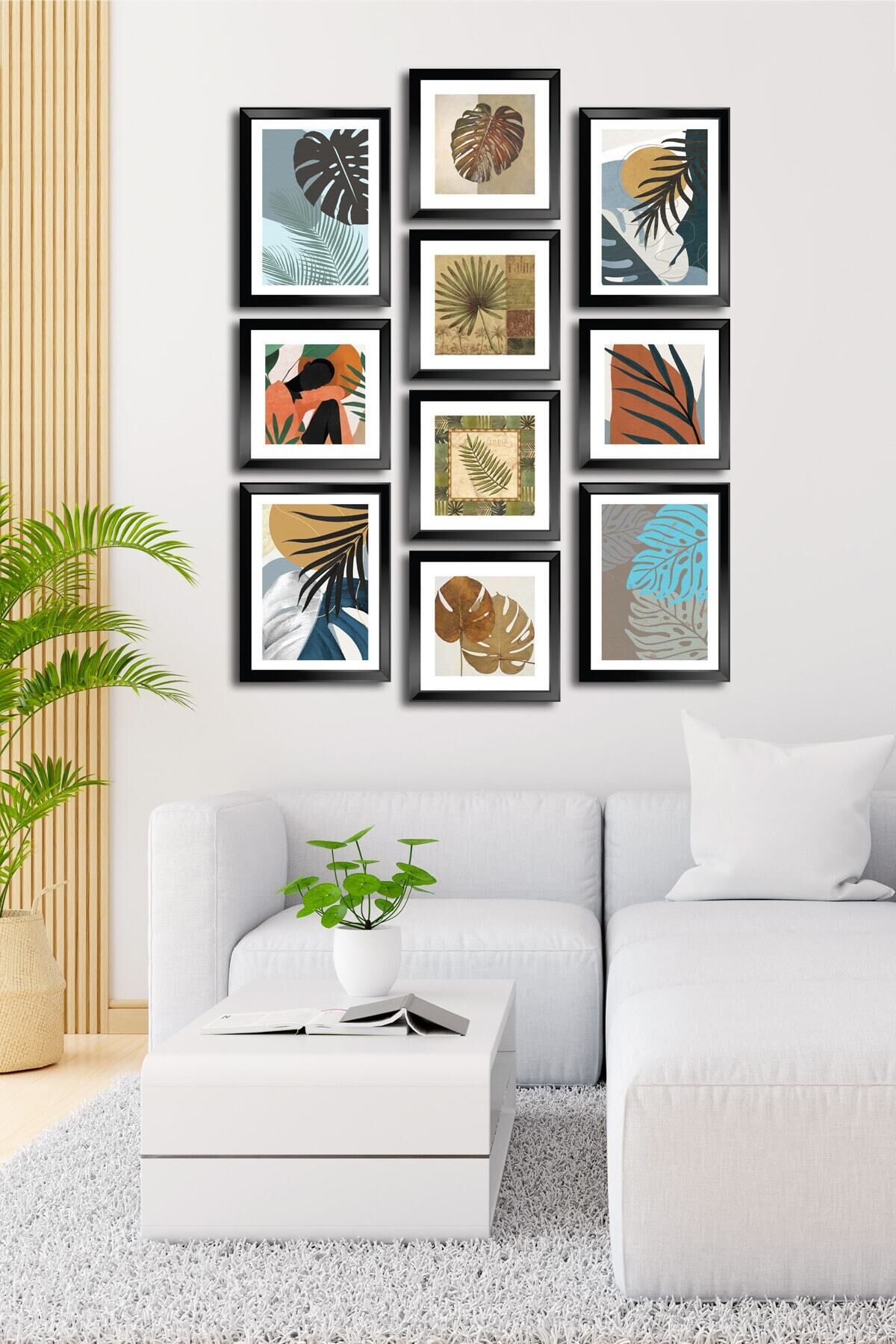 10 Parçalı Çerçeve Görünümlü Mdf Tablo Seti Flm151