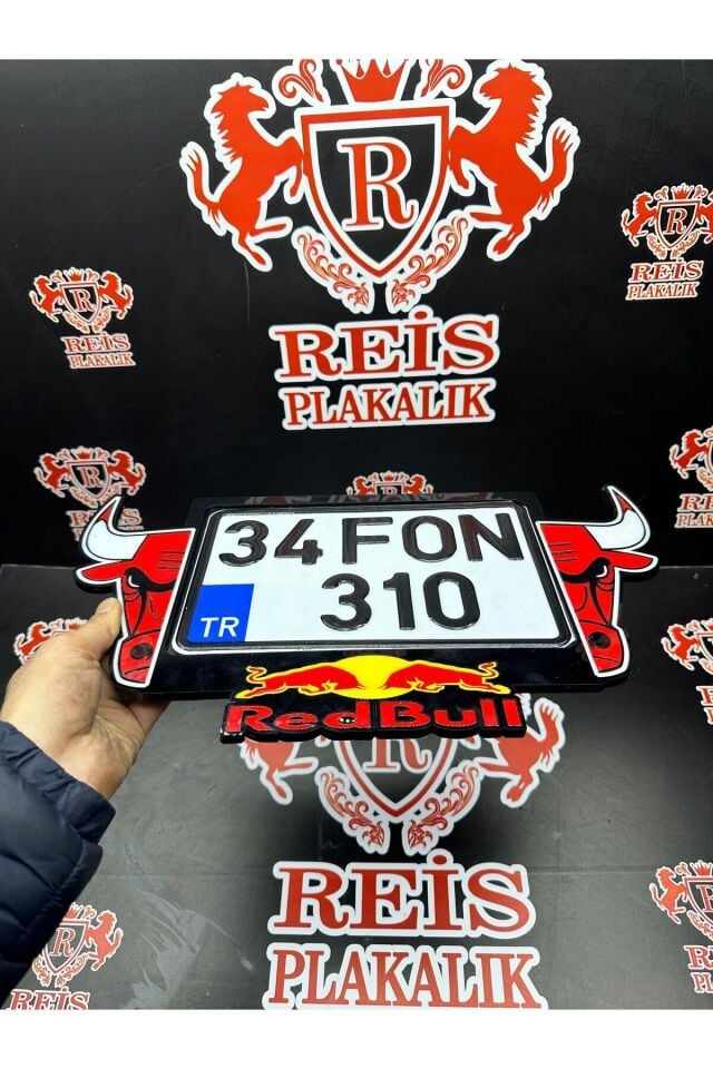 Özel Tasarım Pleksi Motor Plakalık (redbull) Uyumlu