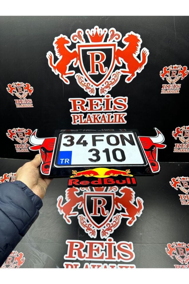 Özel Tasarım Pleksi Motor Plakalık (redbull) Uyumlu