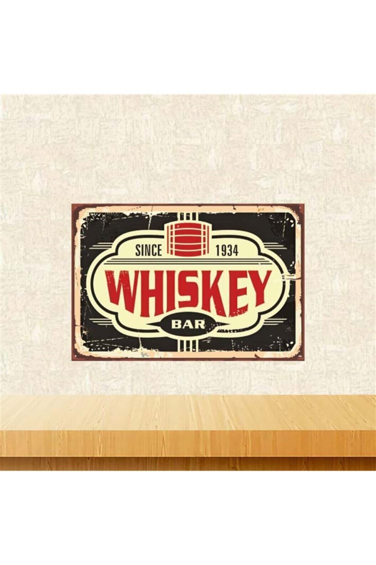 Whiskey 20-30 Cm Retro Ahşap Poster Tkfx4192