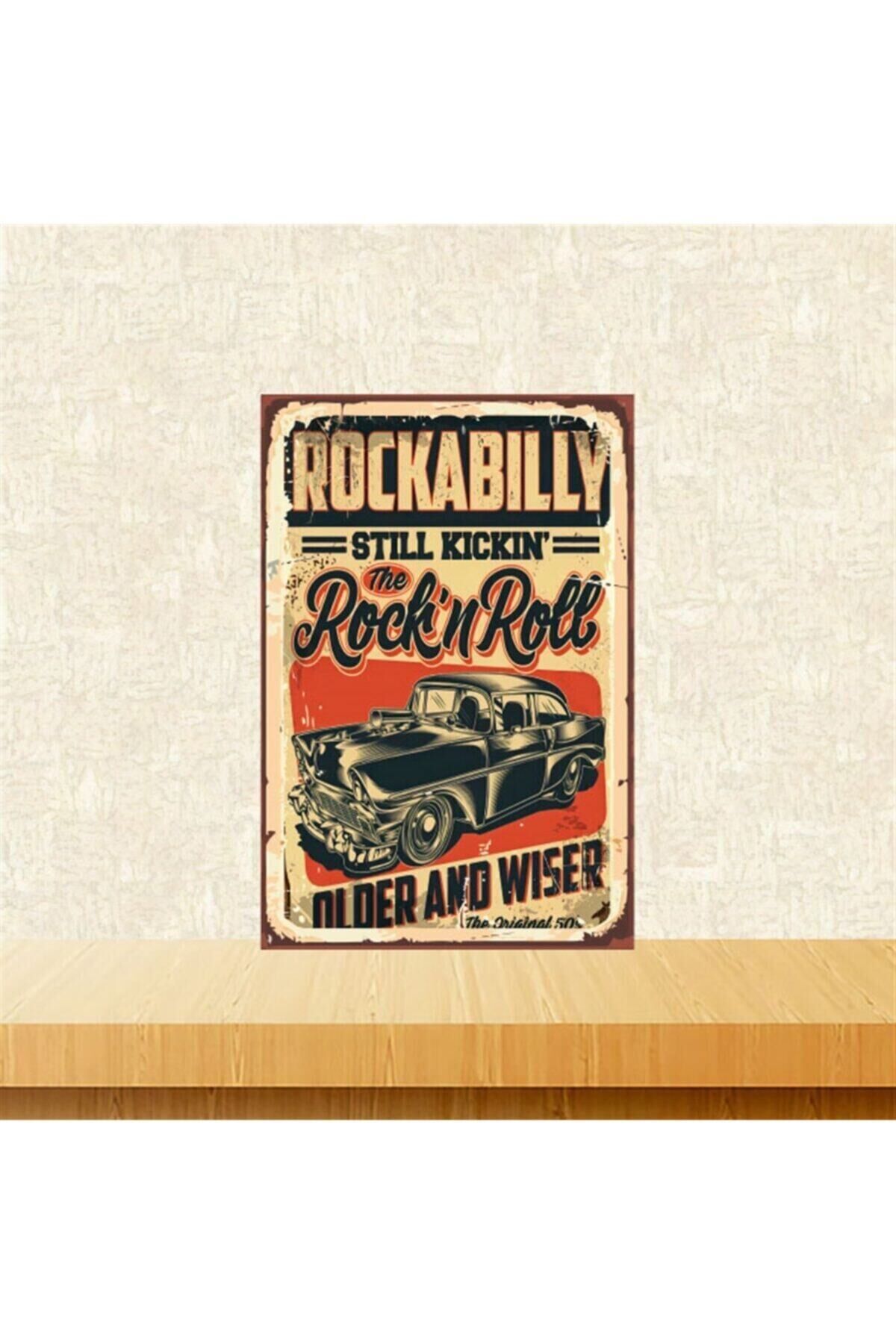 Rockabilly 20-30 Cm Retro Ahşap Tablo Tkfx5186