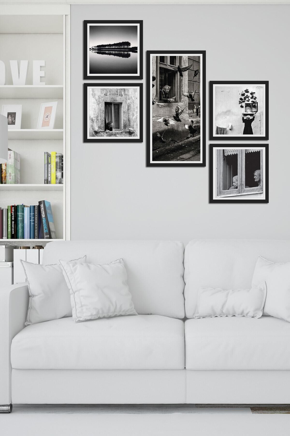 Collage Style 5 Parçalı Mdf Tablo Atf247