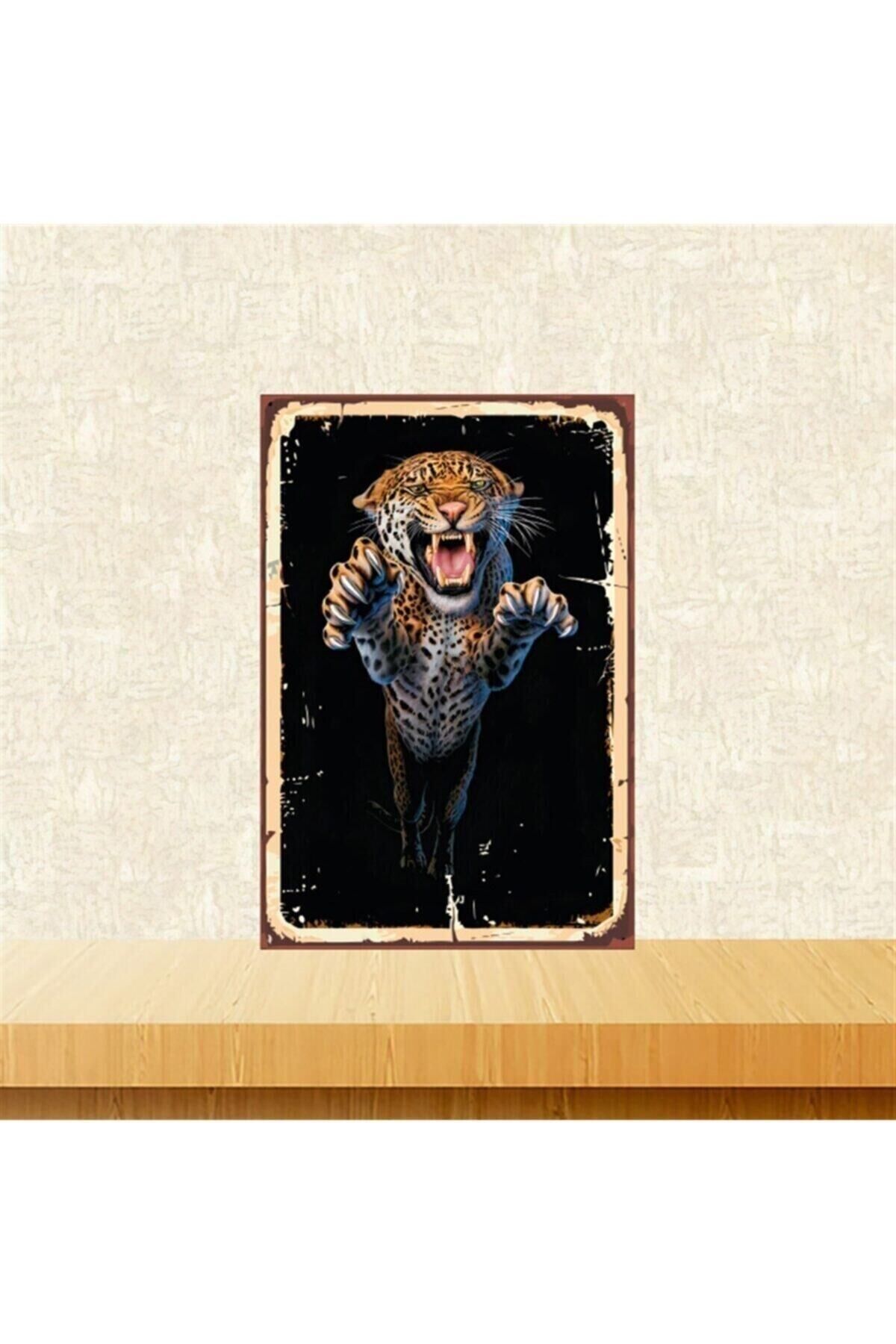 Kaplan Tasarımlı 20-30 Cm Retro Ahşap Poster Tkfx4358