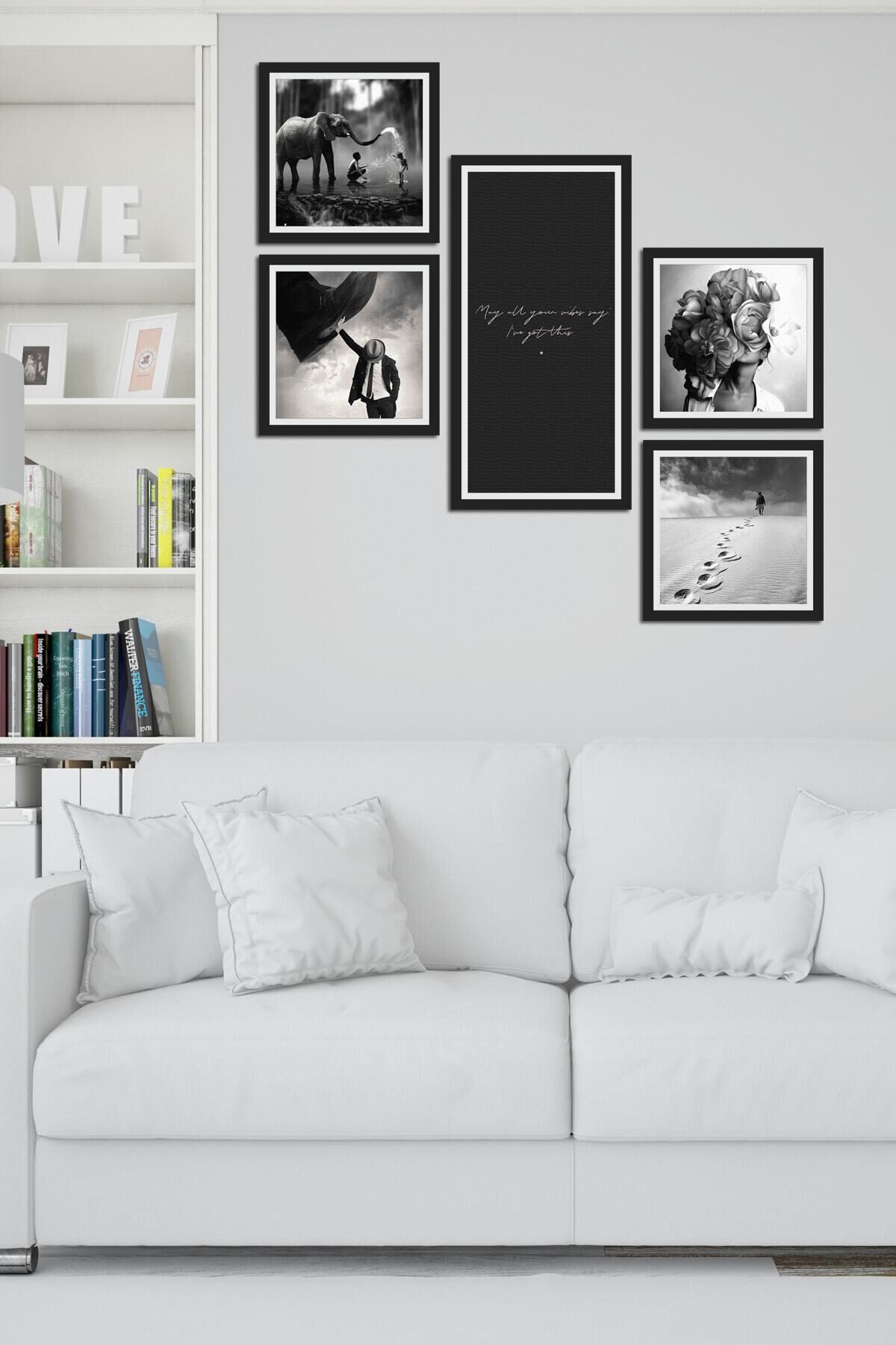 Collage Style 5 Parçalı Mdf Tablo Atf300