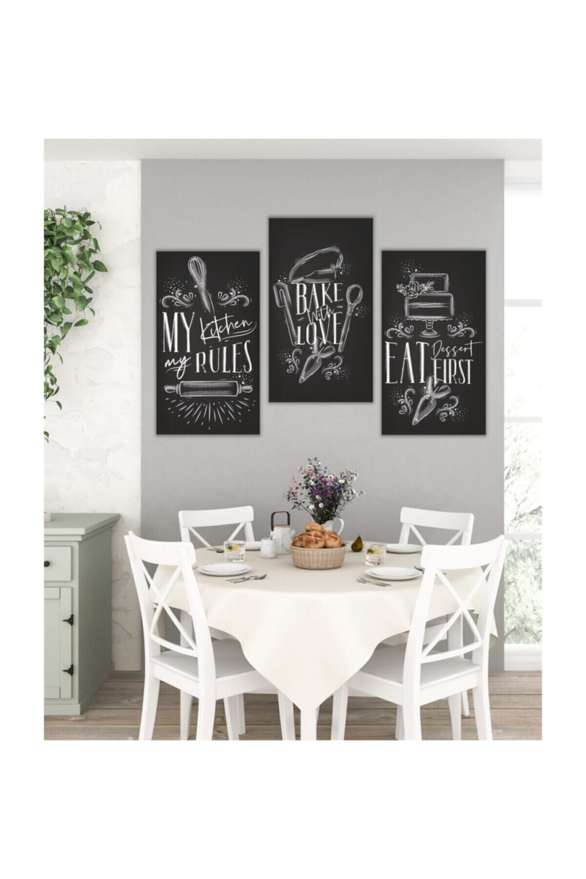 Hediyelik,dekoratif- Mutfak 3 Parça Mdf Tablo 2