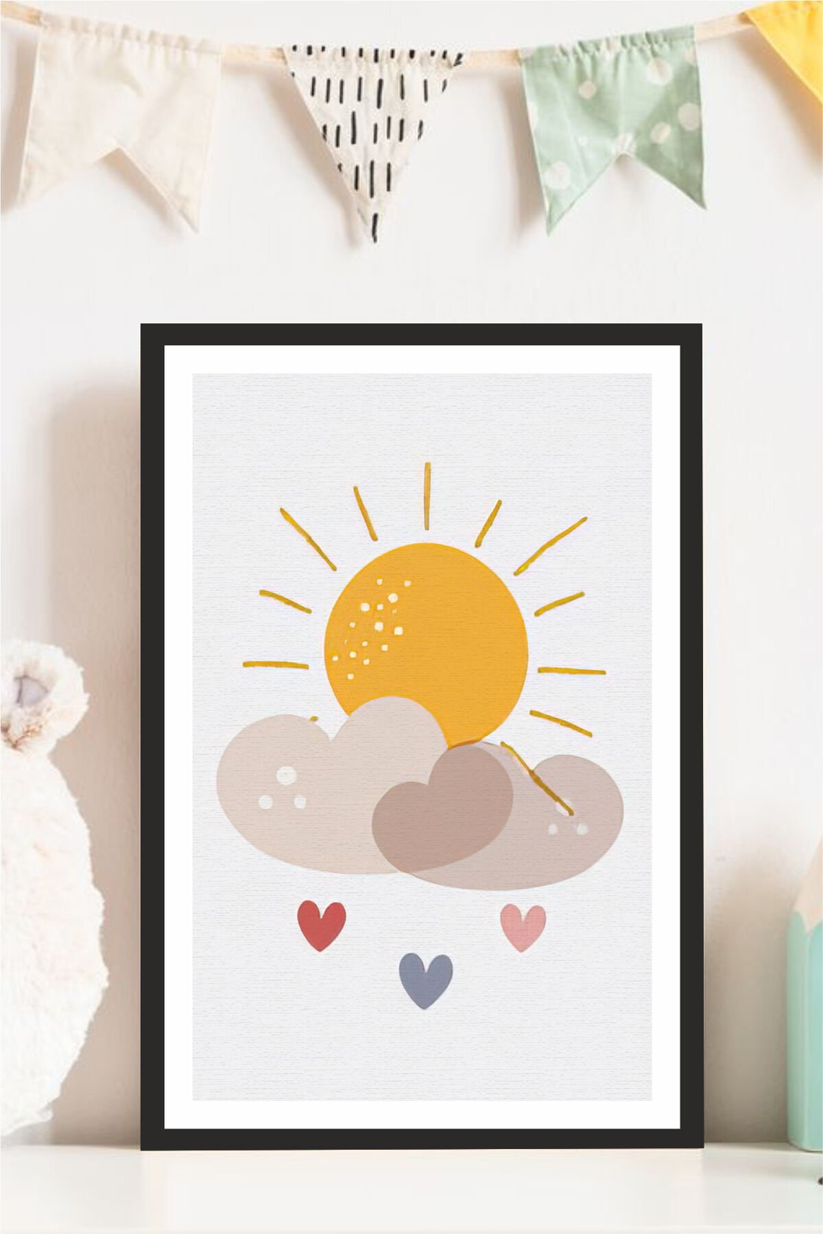 Çocuk Odası Tasarımlı Çerçeve Görünümlü Mdf Tablo