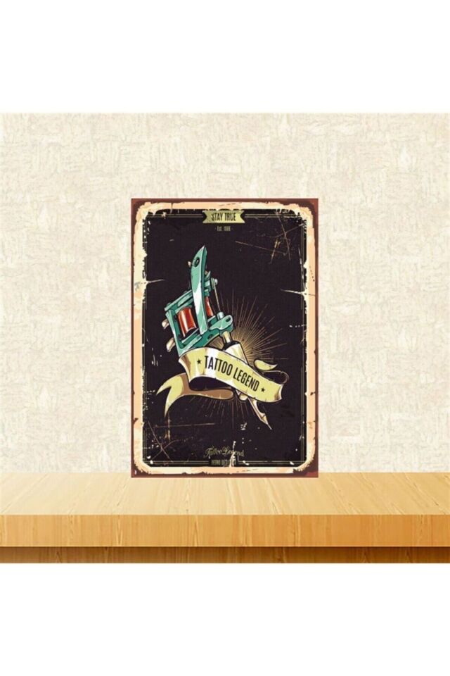 Tattoo Legend 20-30 Cm Retro Ahşap Tablo Tkfx5182