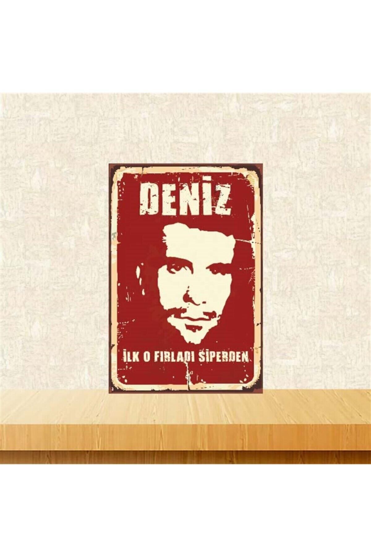 Deniz Gezmiş 20-30 Cm Retro Ahşap Poster