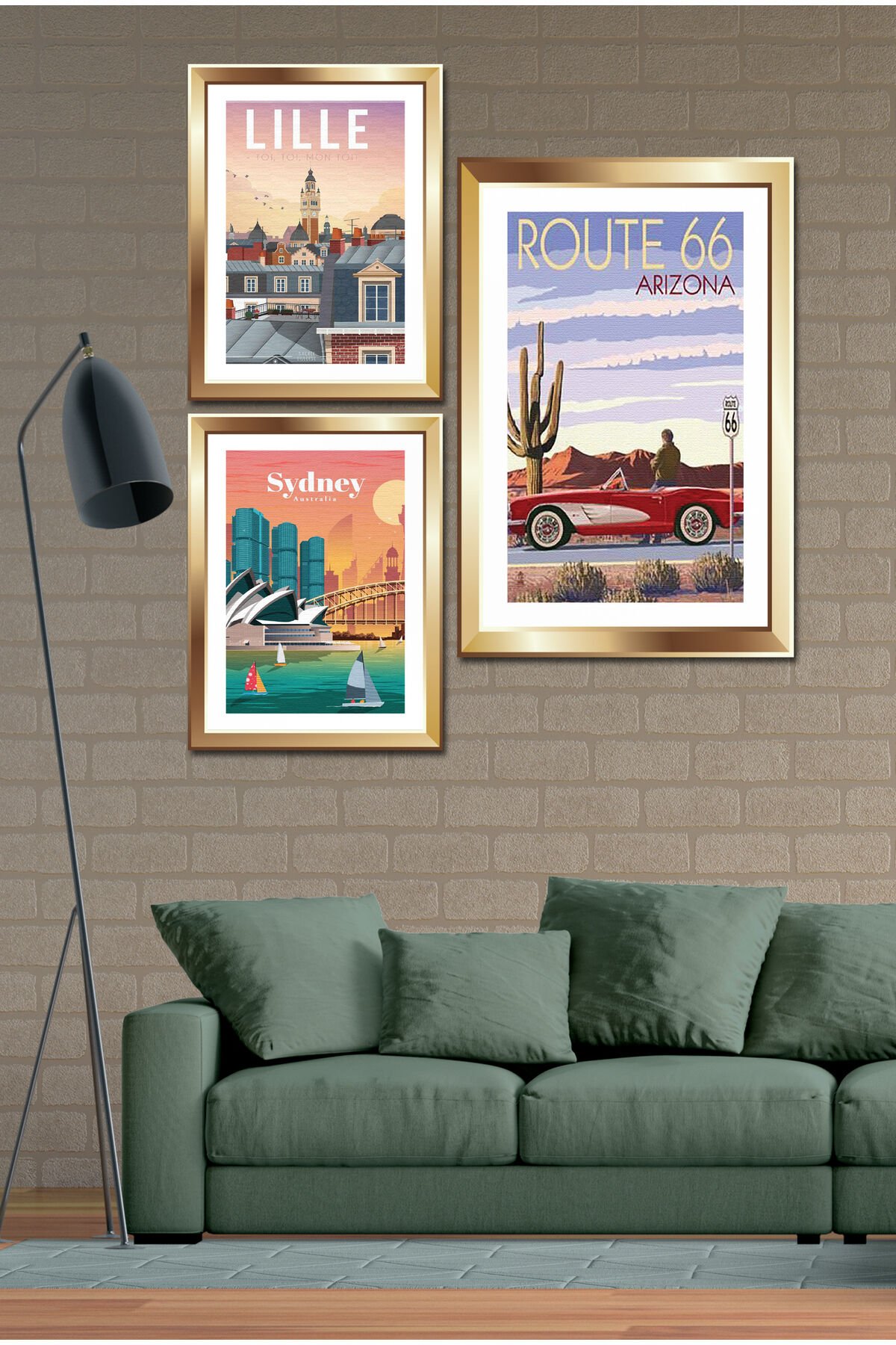 Parçalı Çerçeve Görünümlü Mdf Tablo Seti DNS