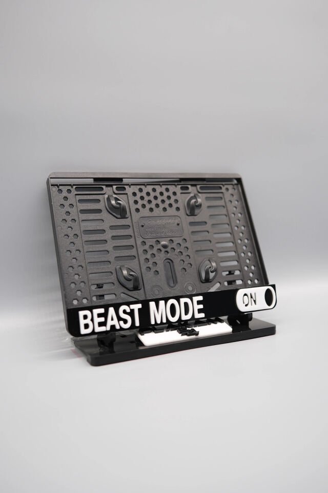 BEAST MOD ON 3D KABARTMALI PLEKSİ MOTOR PLAKALIĞI