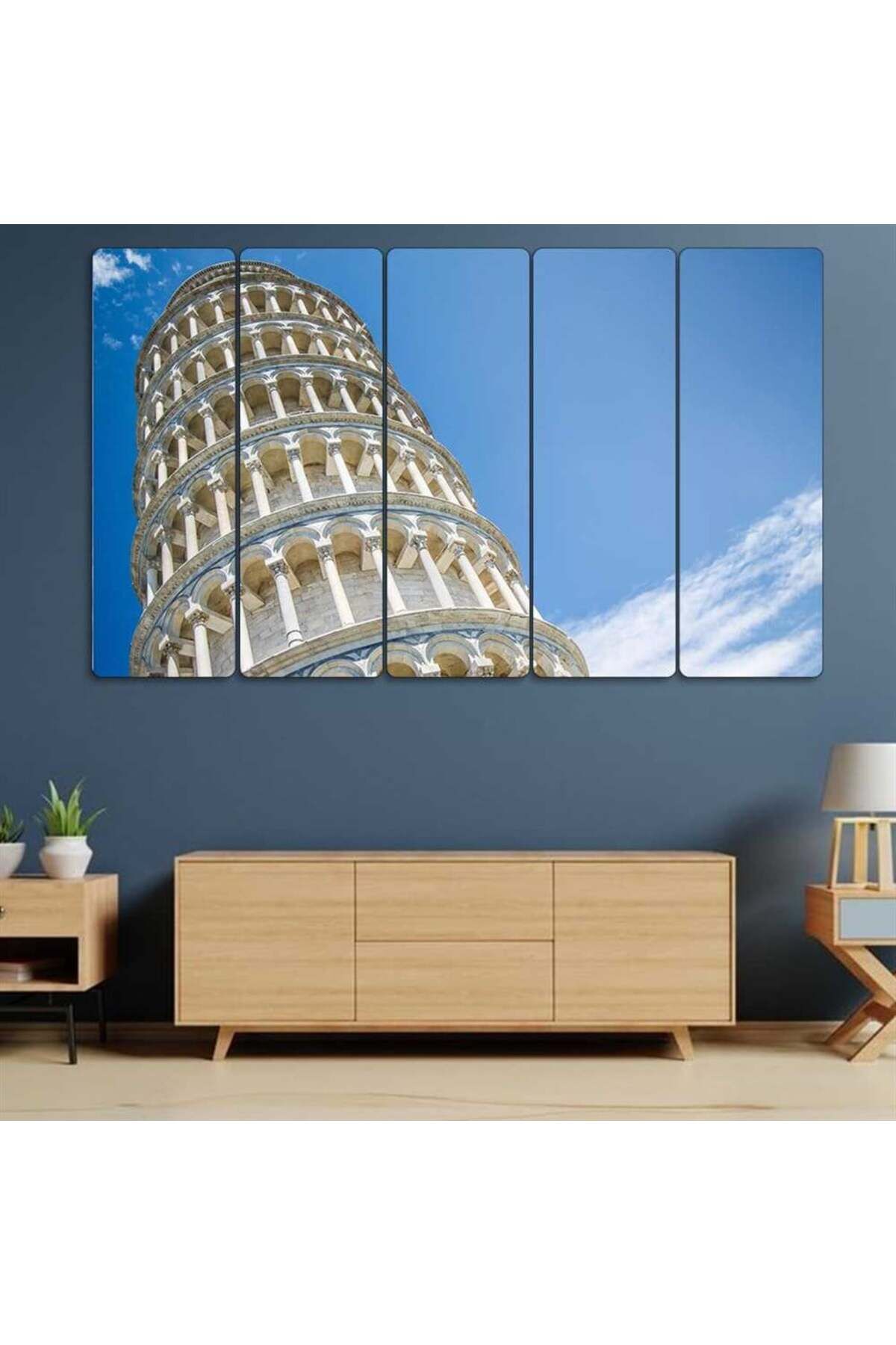 Pisa Kulesi, Pisa, İtalya - 5 Parçalı Tablo