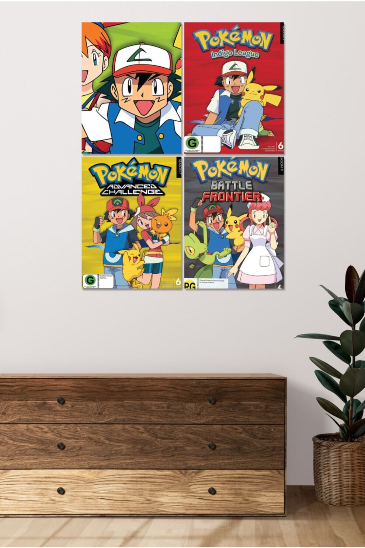 4 Parçalı Çerçeve Görünümlü Mdf Tablo Seti Dnu031