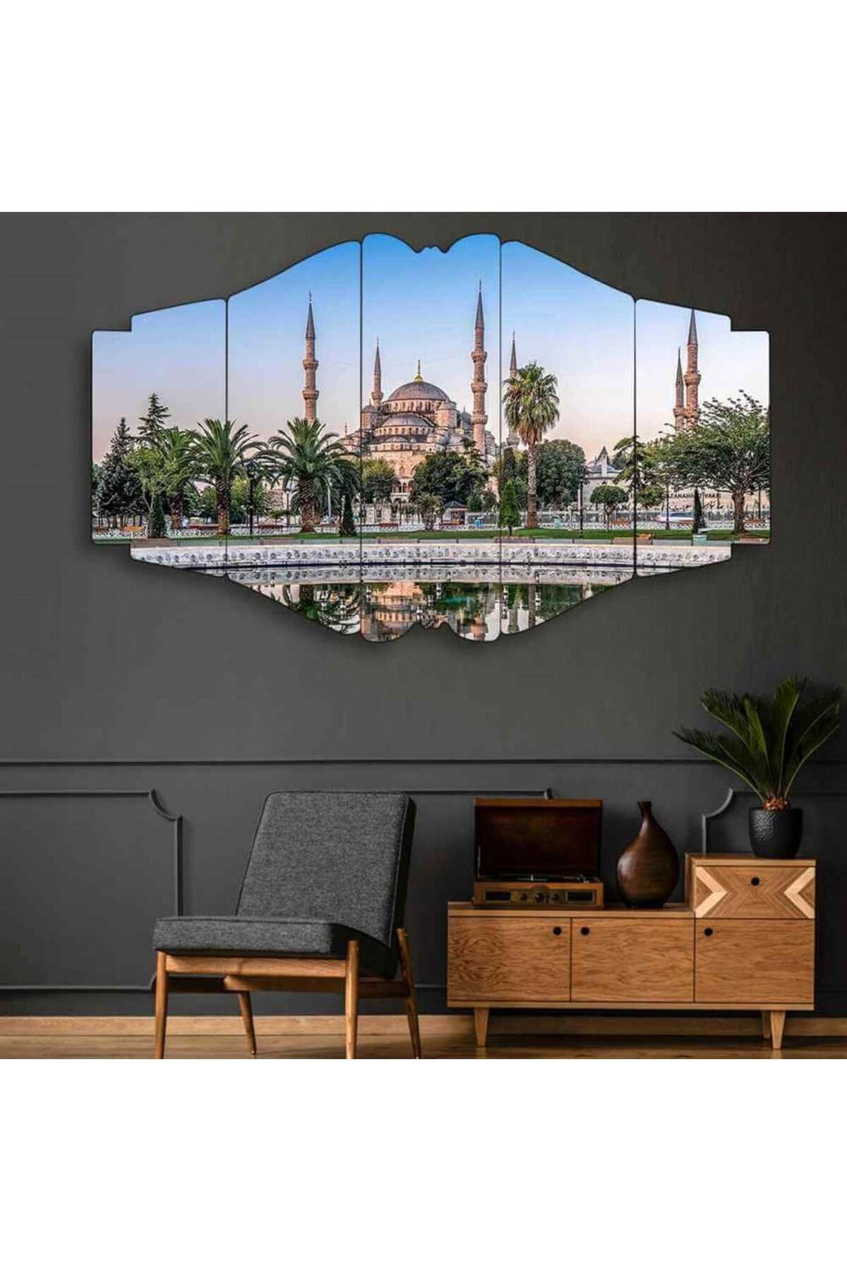 Sultanahmet'te Sessiz Dua - 5 Parçalı Dini Tablo