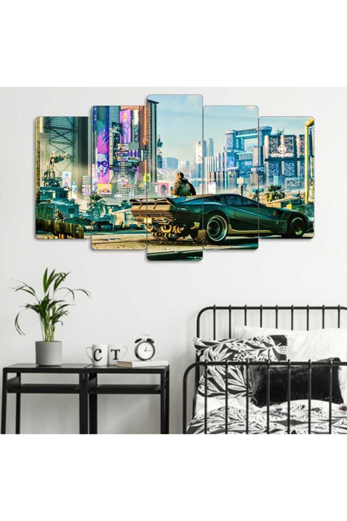 Cyberpunk 2077 - 5 Parçalı Tablo