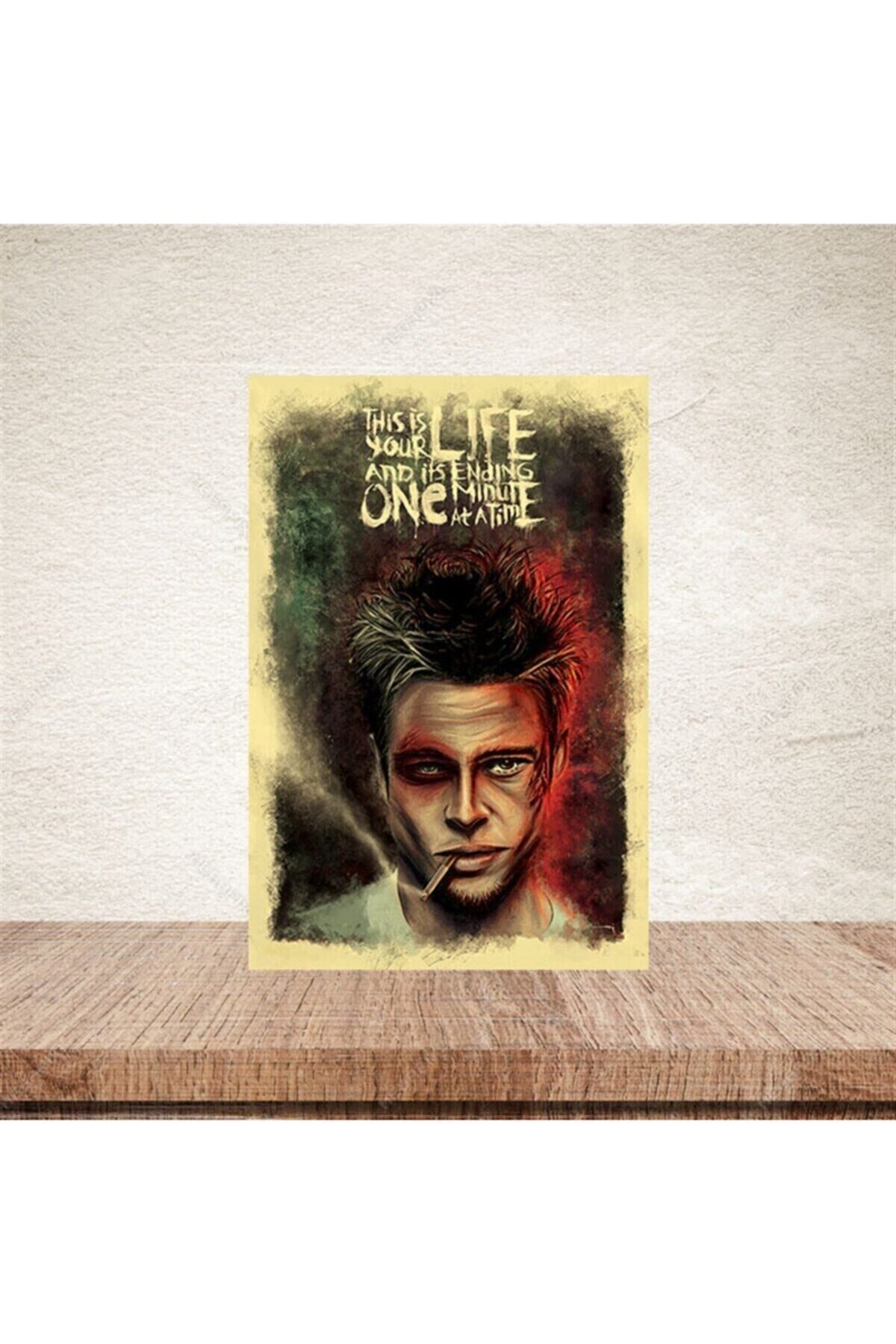 Fight Club This Is Your Life 20-30 Cm Retro Ahşap Poster