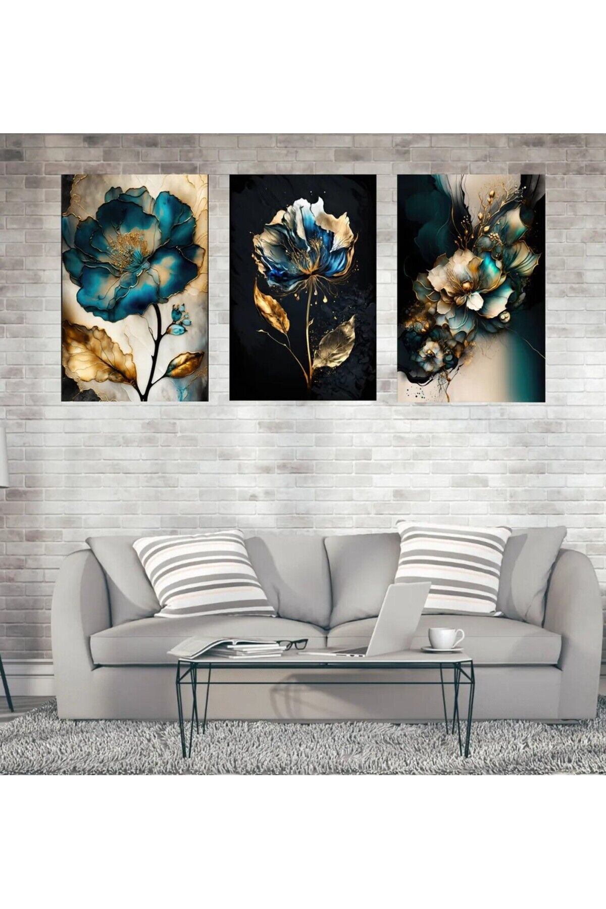 Misa Gift Dekoratif Çiçekli Tablo Tasarımsal Tablo Mdf Tabloları