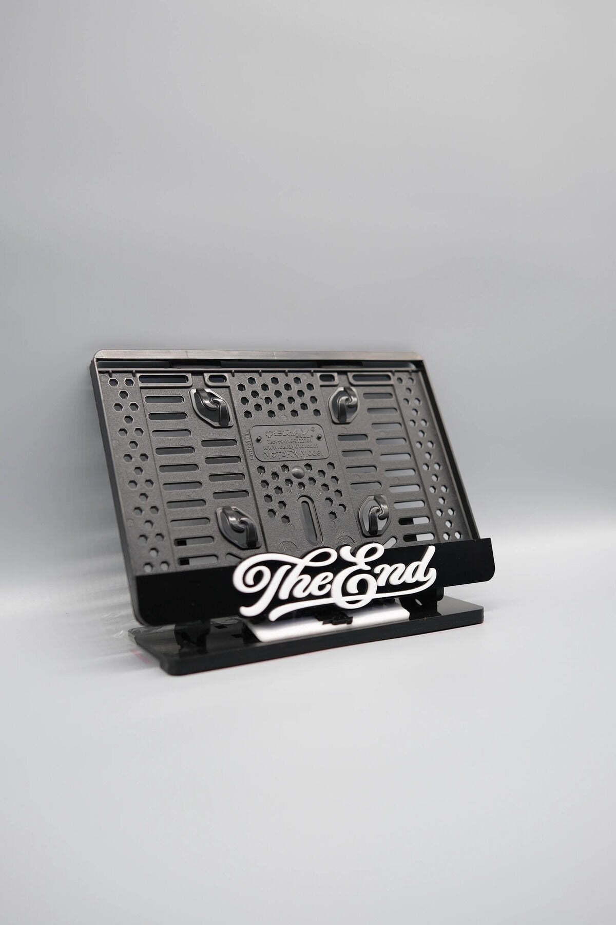 THE END 3D KABARTMALI PLEKSİ SİYAH MOTOR PLAKALIĞI