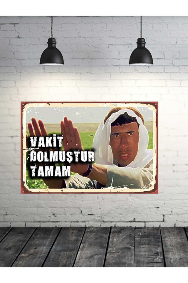 Vakit Dolmuştur Tamam Kibar Feyzo Bilo Replikleri 20x30 Cm Retro Ahşap Tablo