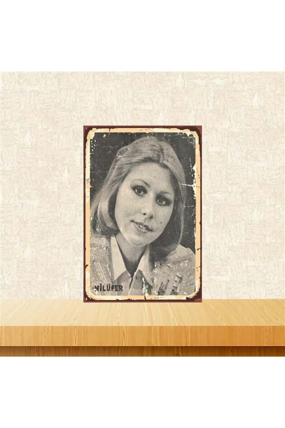 Nilüfer 20x30cm Retro Ahşap Poster Tkfx3844