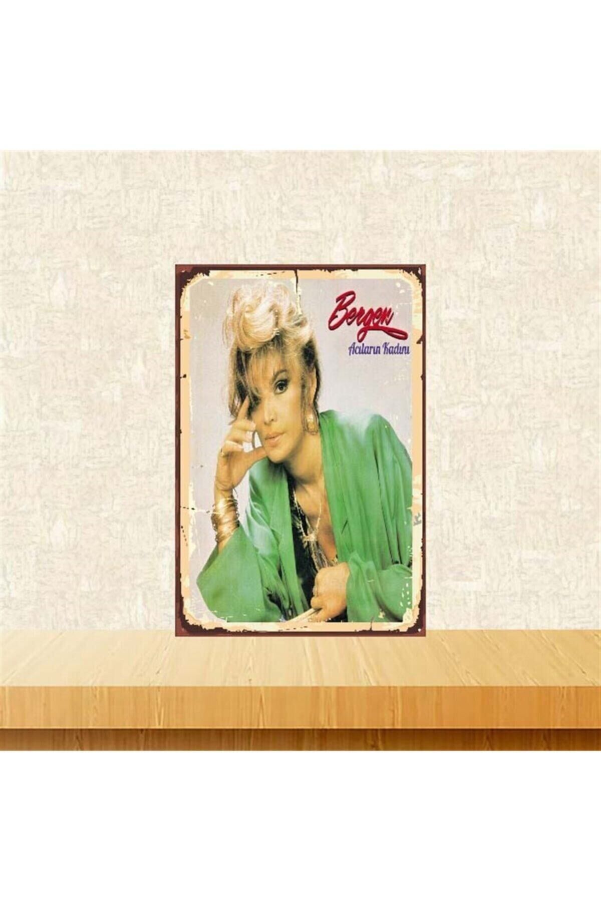 Acıların Kadını Bergen 20-30 Cm Retro Ahşap Poster