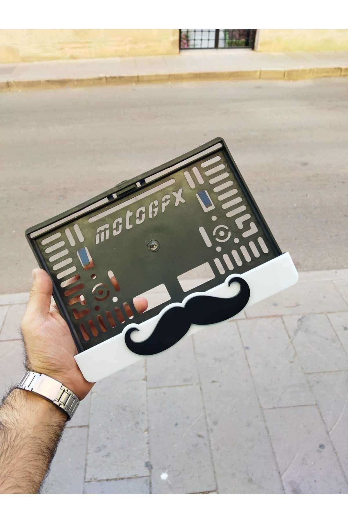 Motorsiklet  Uyumlu Plakalık Bıyık Model Lazer Kesim Pleksi 3d Kabartma