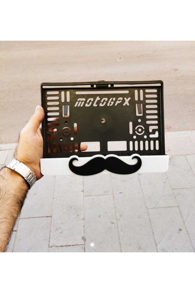 Motorsiklet  Uyumlu Plakalık Bıyık Model Lazer Kesim Pleksi 3d Kabartma