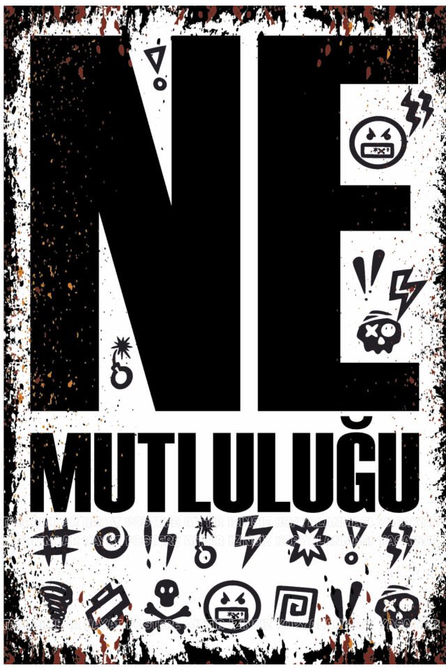 Ne mutluluğu / Kamyon arkası sözleri duvar yazıları ev dekorasyon retro ahşap poster