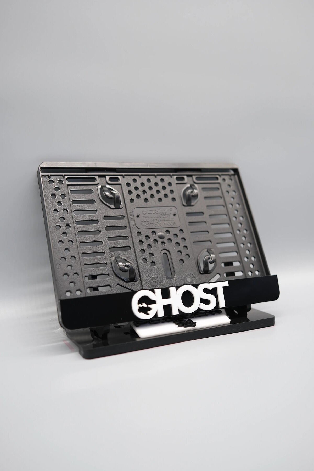 GHOST 2 ÇİZİMLİ 3D KABARTMALI PLEKSİ MOTOR PLAKALIĞI