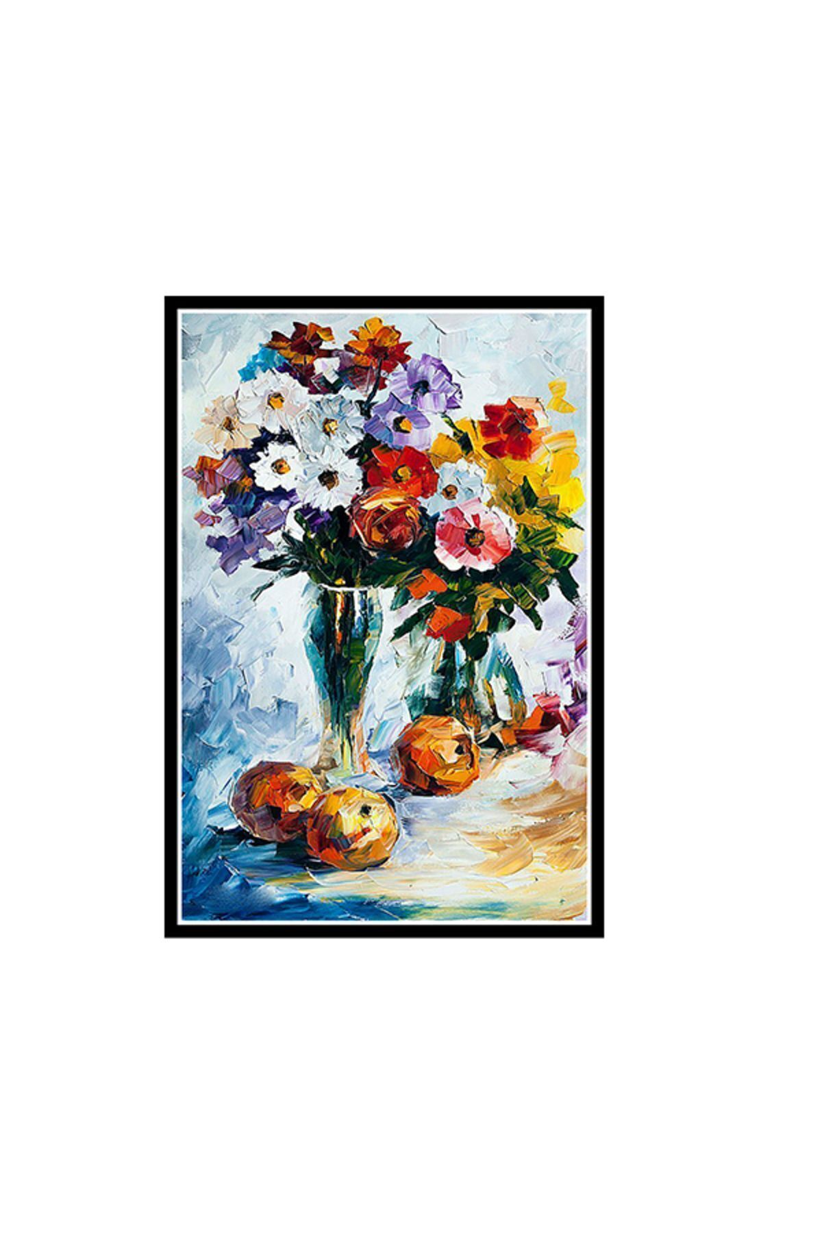 Çiçek Tasarımlı 20x30 Cm Retro Ahşap Poster