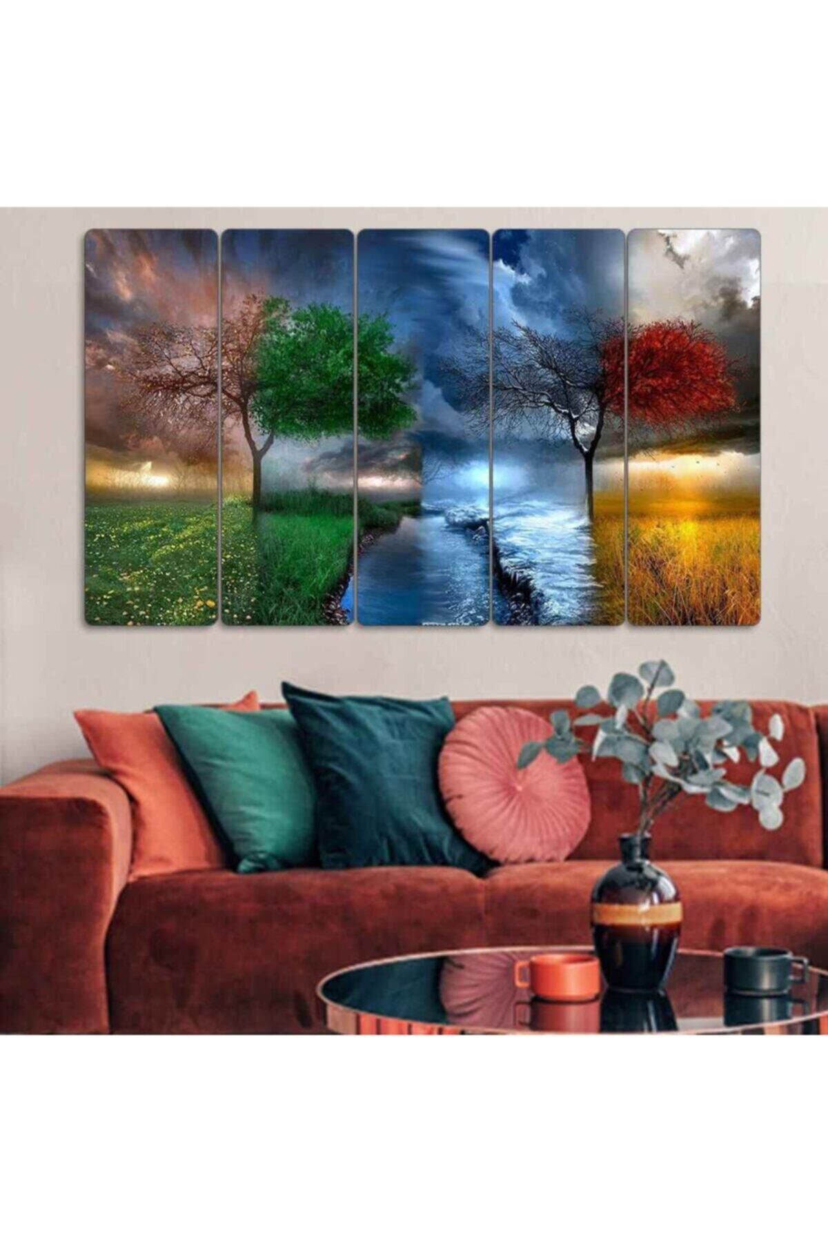 Dört Mevsim - 5 Parçalı Tablo