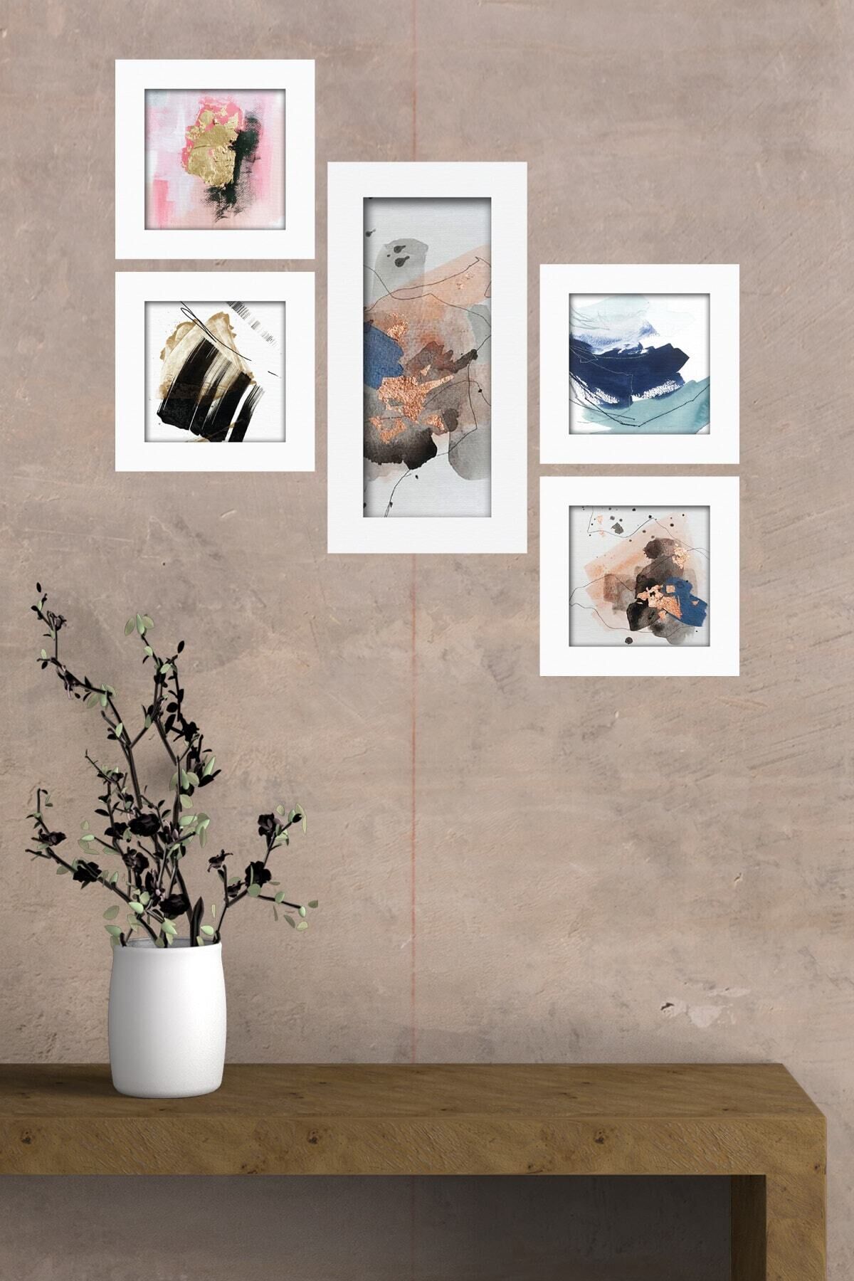 Collage Style 5 Parçalı Mdf Tablo Atf278