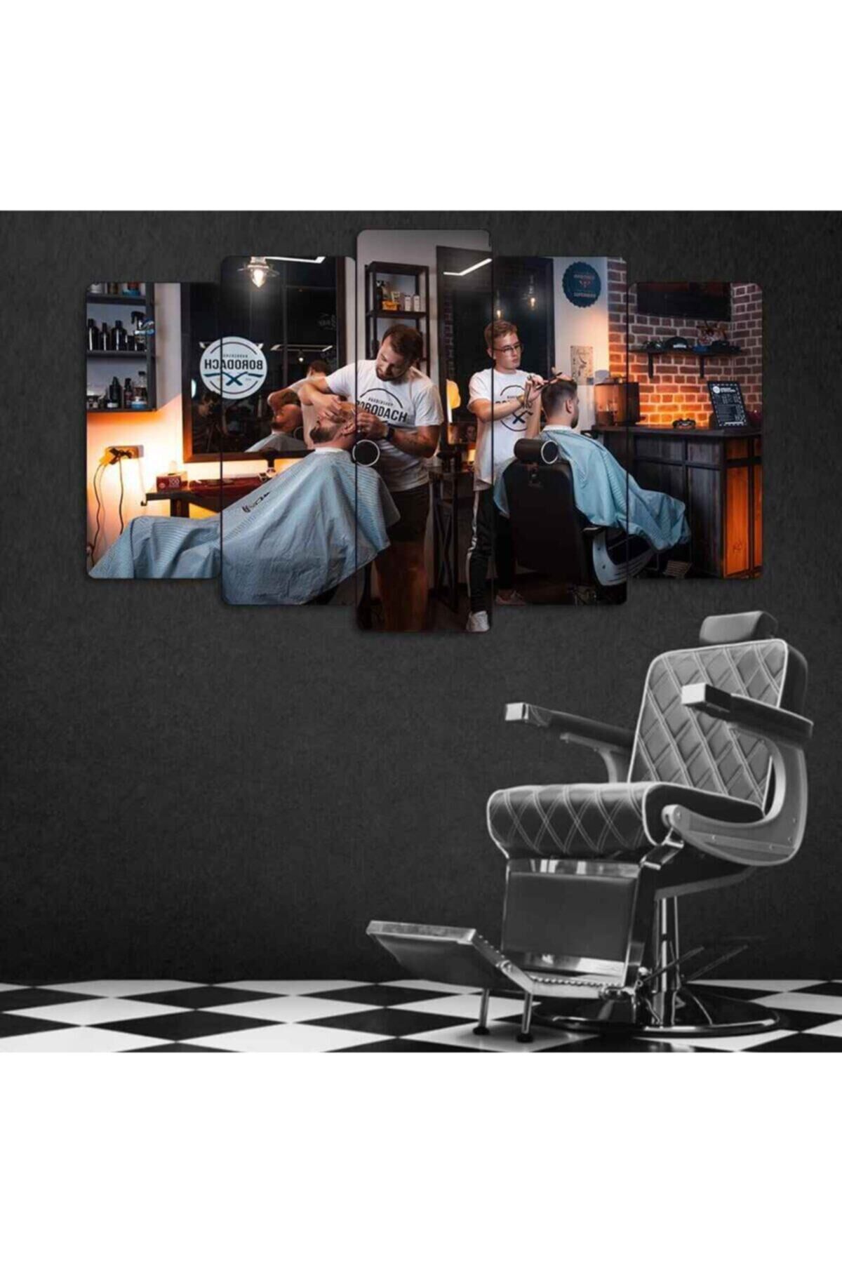 Barber Shop - 5 Parçalı Tablo