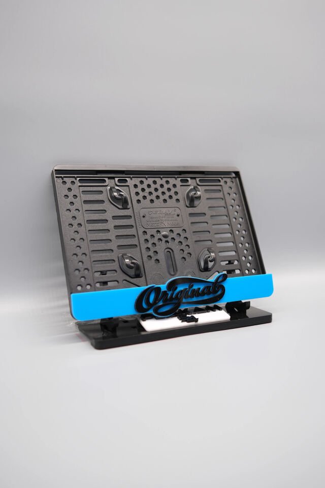 ORIGINAL 3D KABARTMALI MAVİ PLEKSİ MOTOR PLAKALIĞI