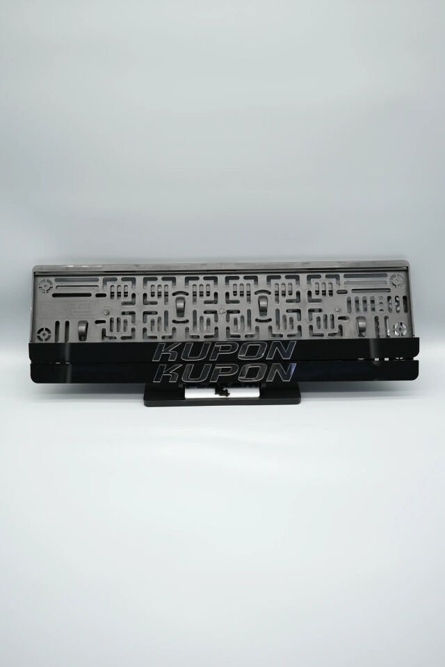 KUPON YAZILI GÜMÜŞ PLEKSİ ARABA PLAKALIĞI